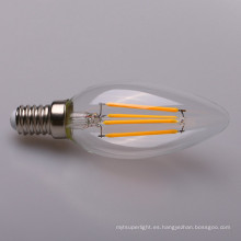 China directamente las ventas 2W 4W E14 E12 c35 llevó la vela del bulbo del filamento enciende el bulbo llevado filamento C37 de las bombillas